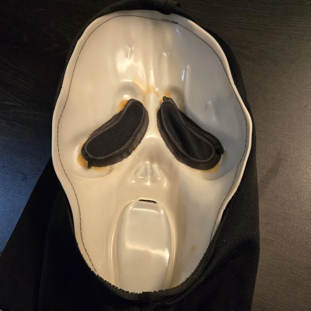 Vintage 90s Ghost Face Scream Mask Easter Unlimited Glow In Dark